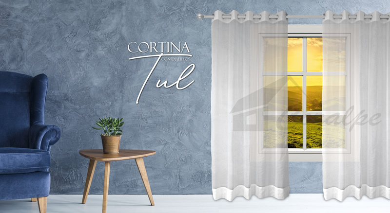Cortina Tul con Ojalillo